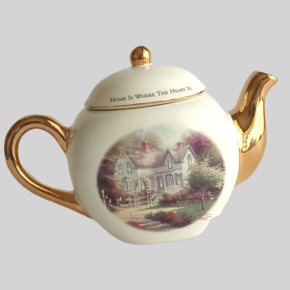 Thomas Kinkade "Home Is Where The Heart Is" II Teleflora Gift - Picture 1 of 8